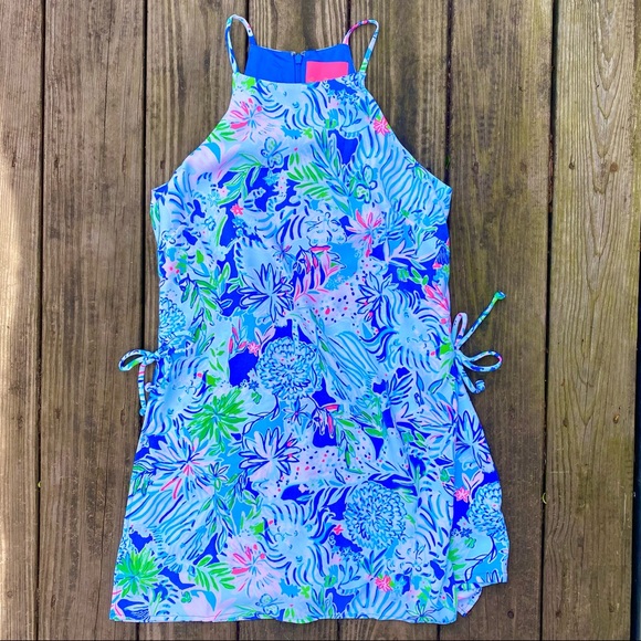 Lilly Pulitzer Pants - NWT Lilly Pulitzer Coastal Blue Lion Around Pearl Romper | Size 4